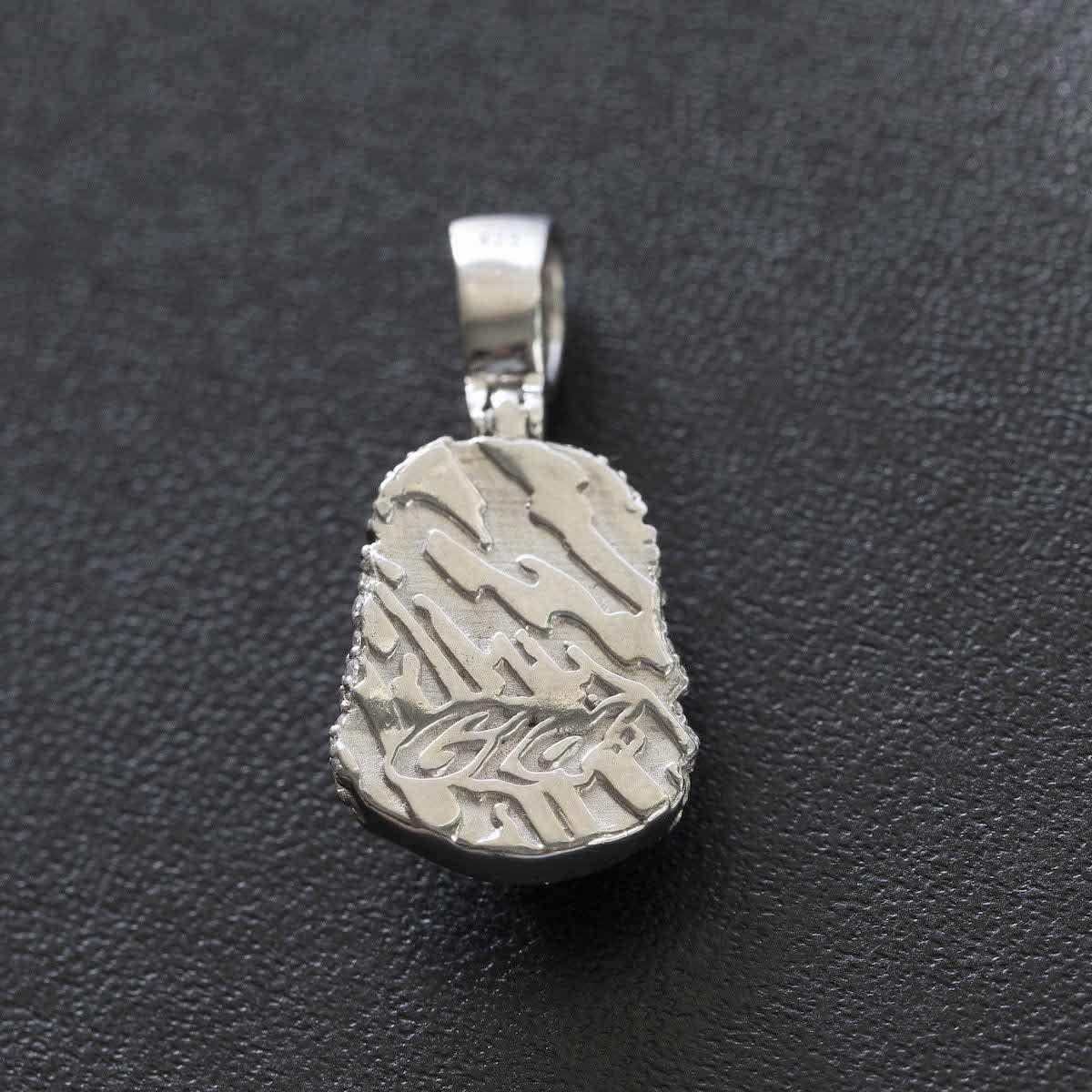 Solid White Gold Micro Jesus Pendant - Image 4