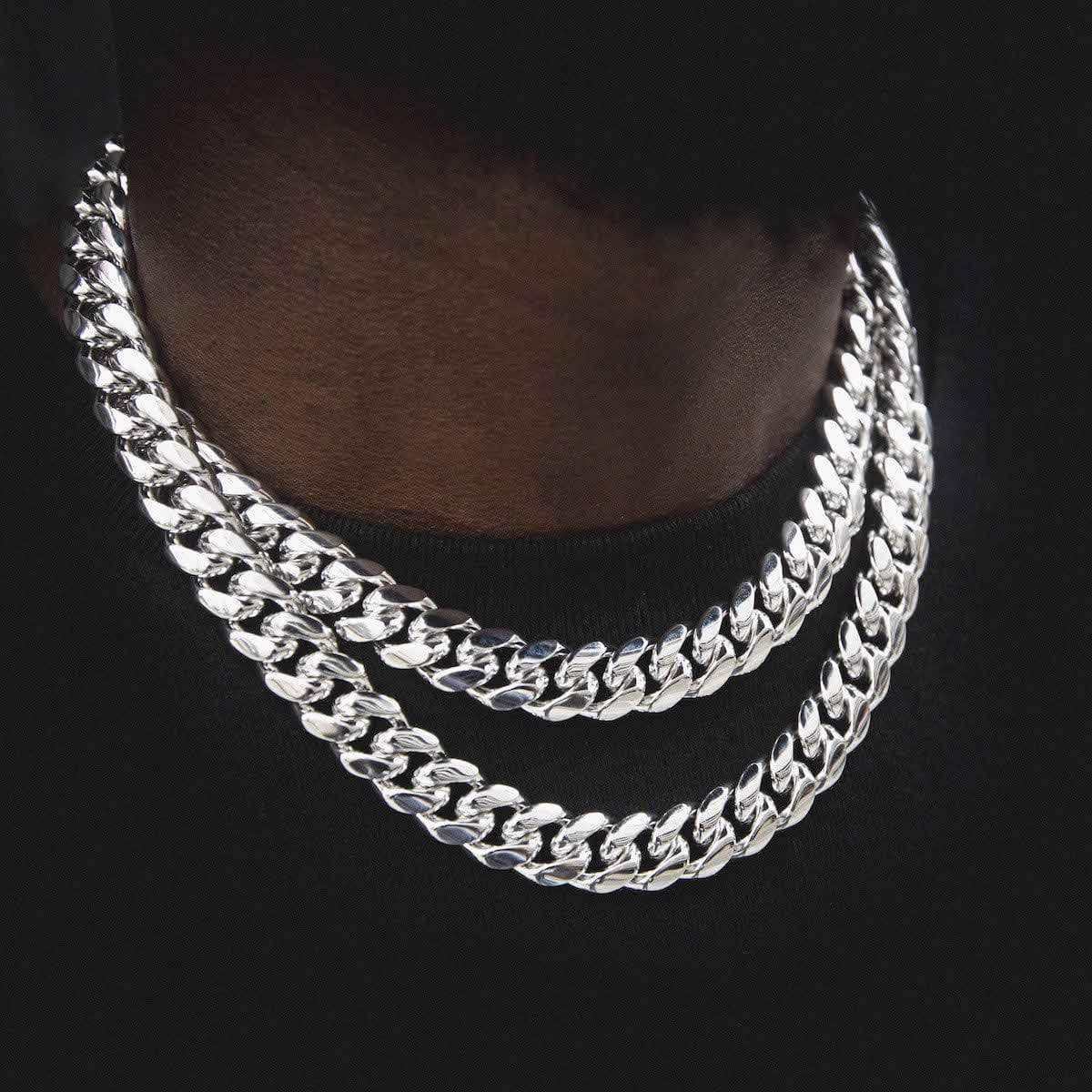 GLD Signature Cuban in White Gold - 12mm - Image 3