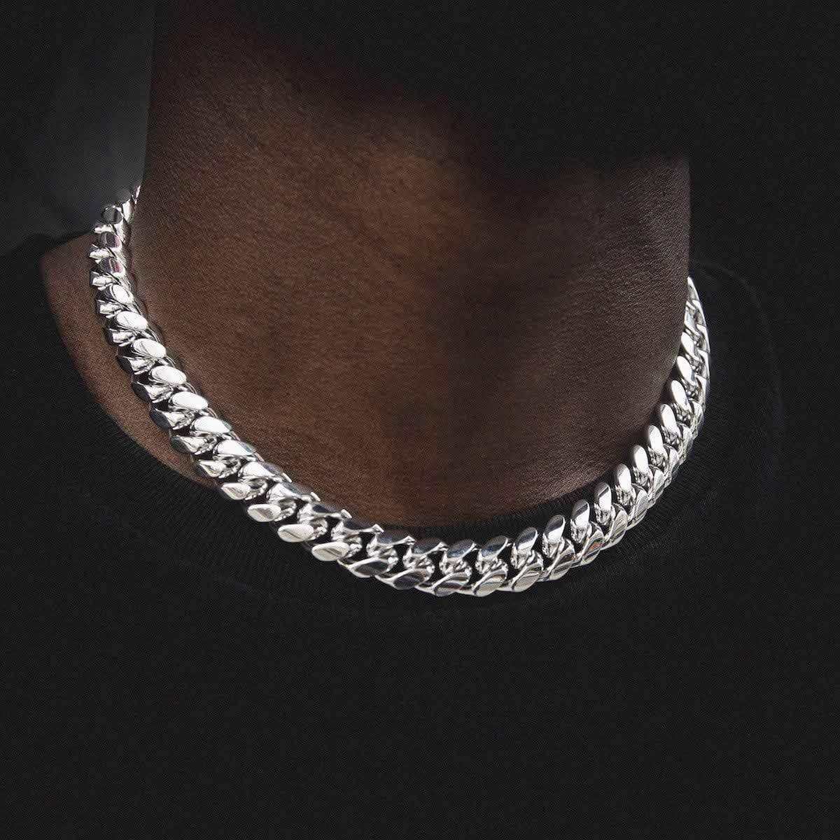 GLD Signature Cuban in White Gold - 12mm - Image 4