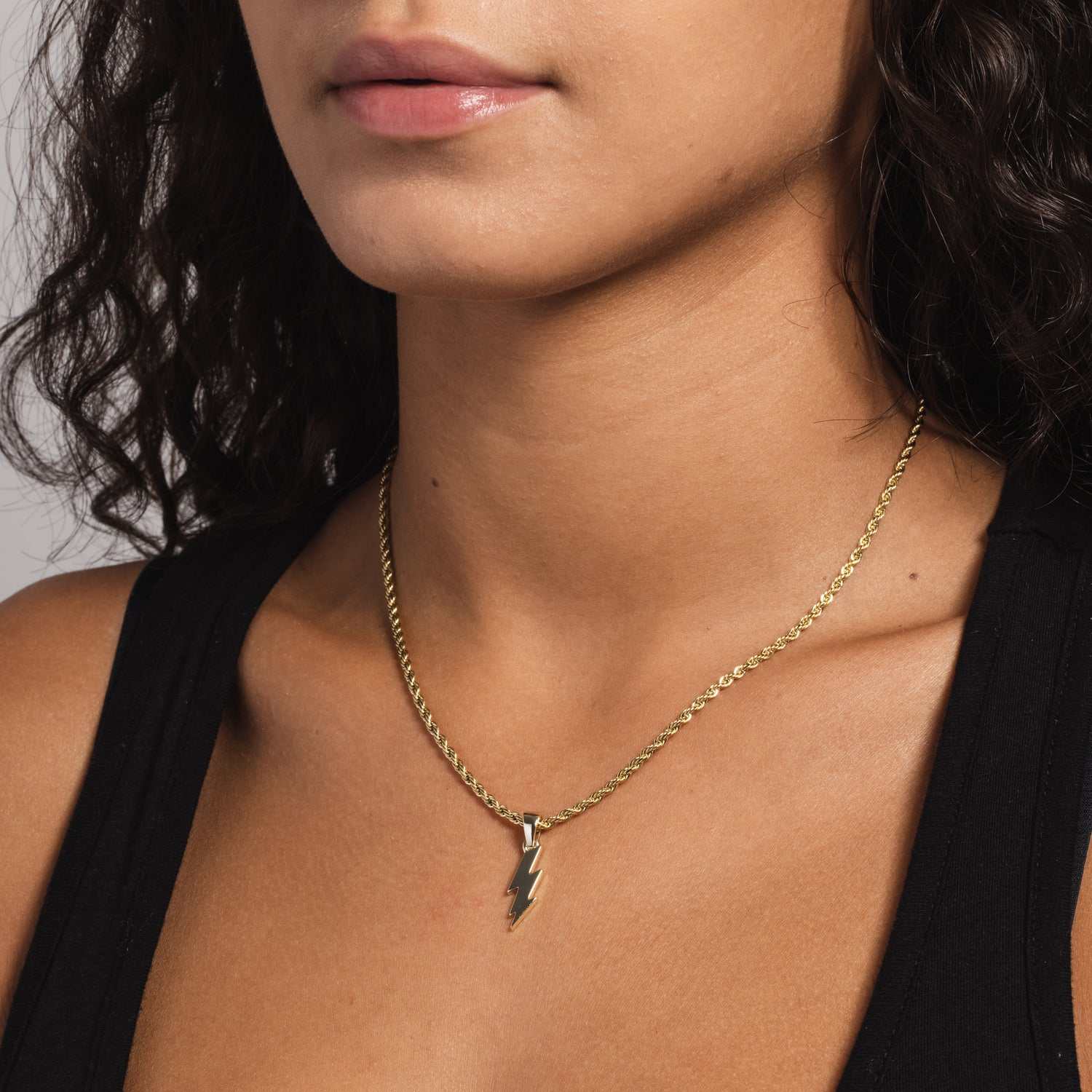 Solid Gold Micro Lightning Bolt - Image 3