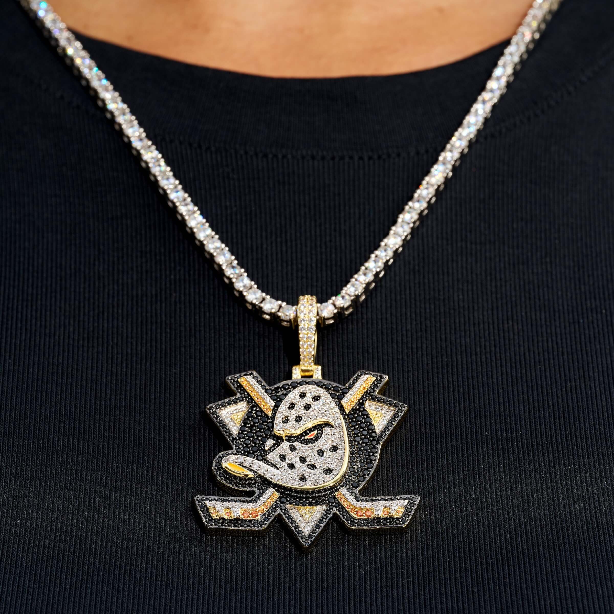 Anaheim Ducks Official NHL Logo Pendant in Yellow Gold - Image 2