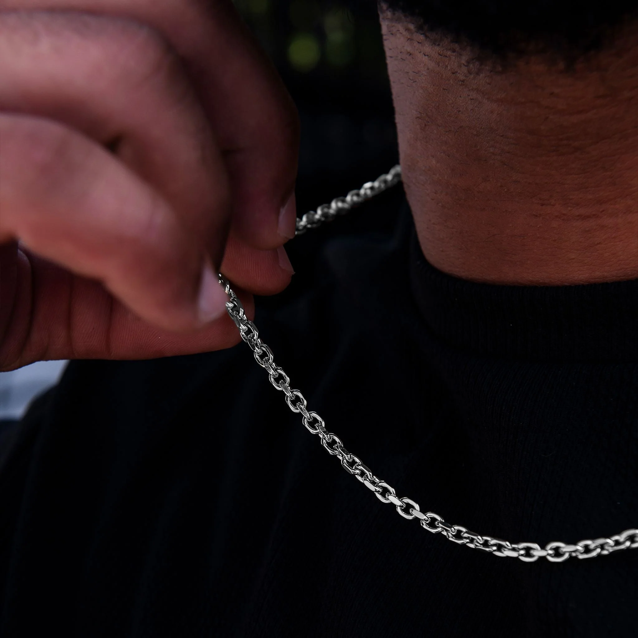 Box Chain + Micro Iced Pink Heart Pendant - Image 4