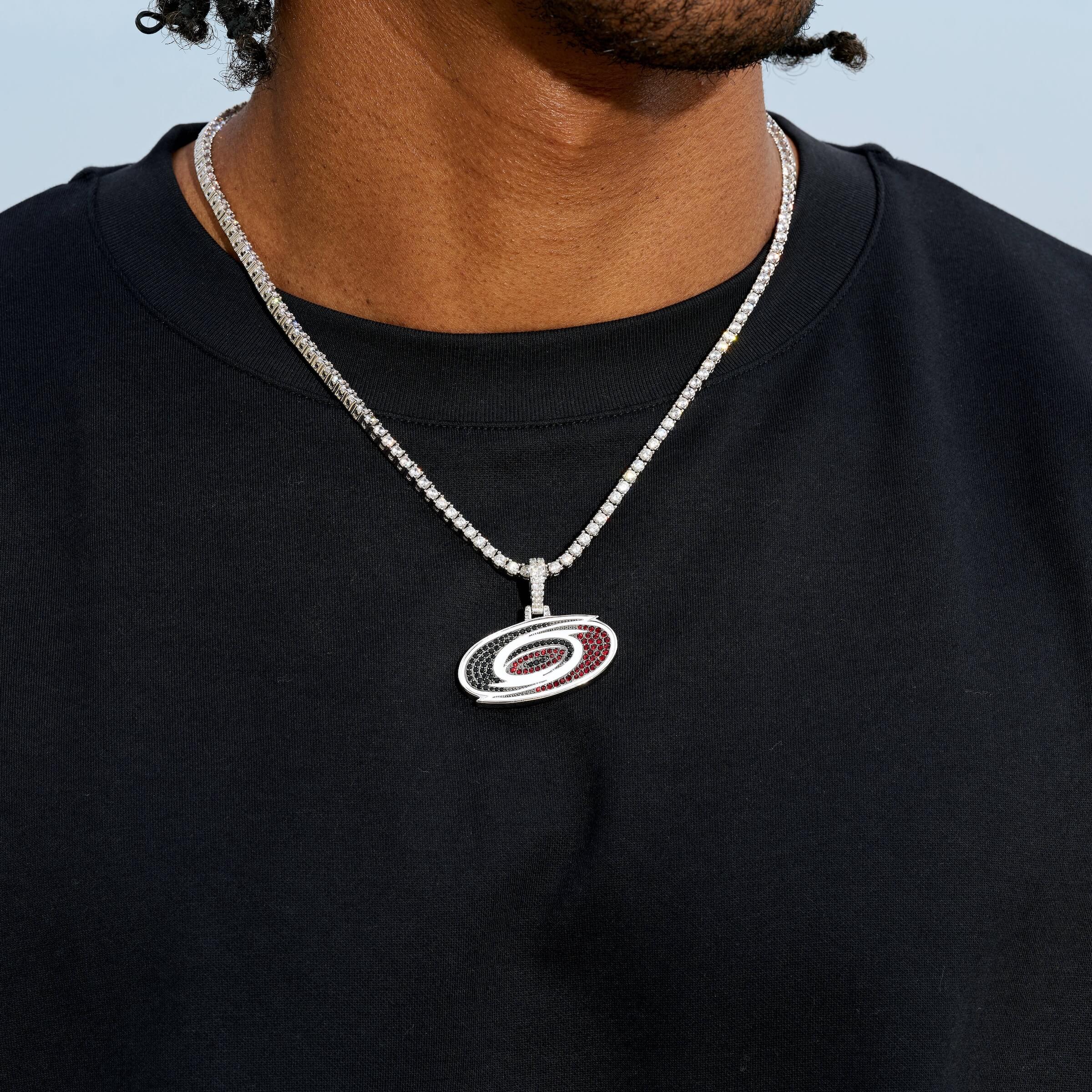 Carolina Hurricanes Official NHL Logo Pendant in White Gold - Image 2