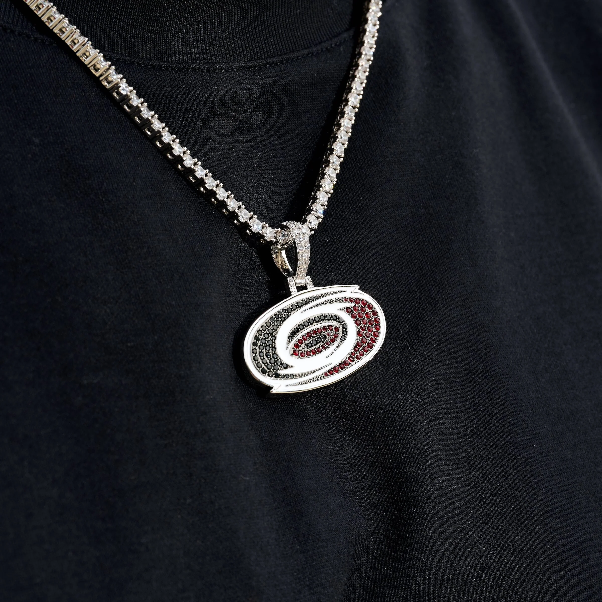 Carolina Hurricanes Official NHL Logo Pendant in White Gold - Image 4