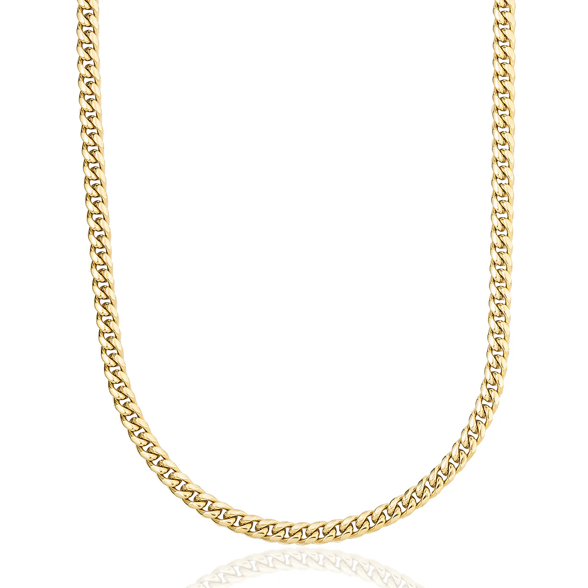 Miami Cuban Necklace in Yellow Gold - 5mm - Image 5