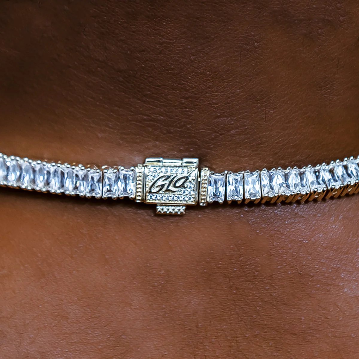 Diamond Baguette Tennis Chain + Bracelet Bundle in Yellow Gold- 6mm - Image 6