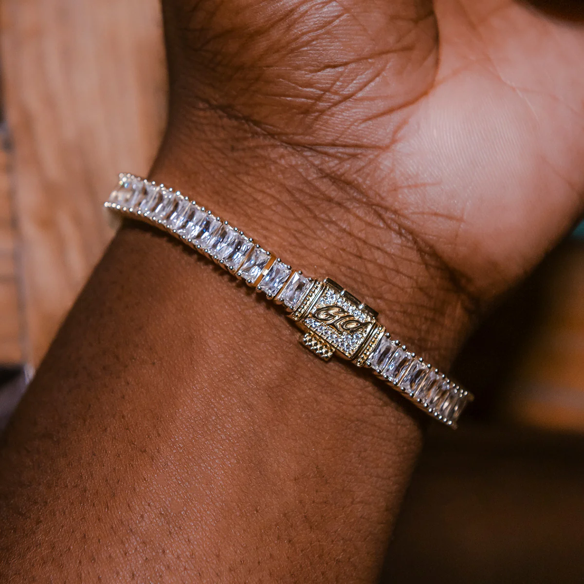 Diamond Baguette Tennis Chain + Bracelet Bundle in Yellow Gold- 6mm - Image 7