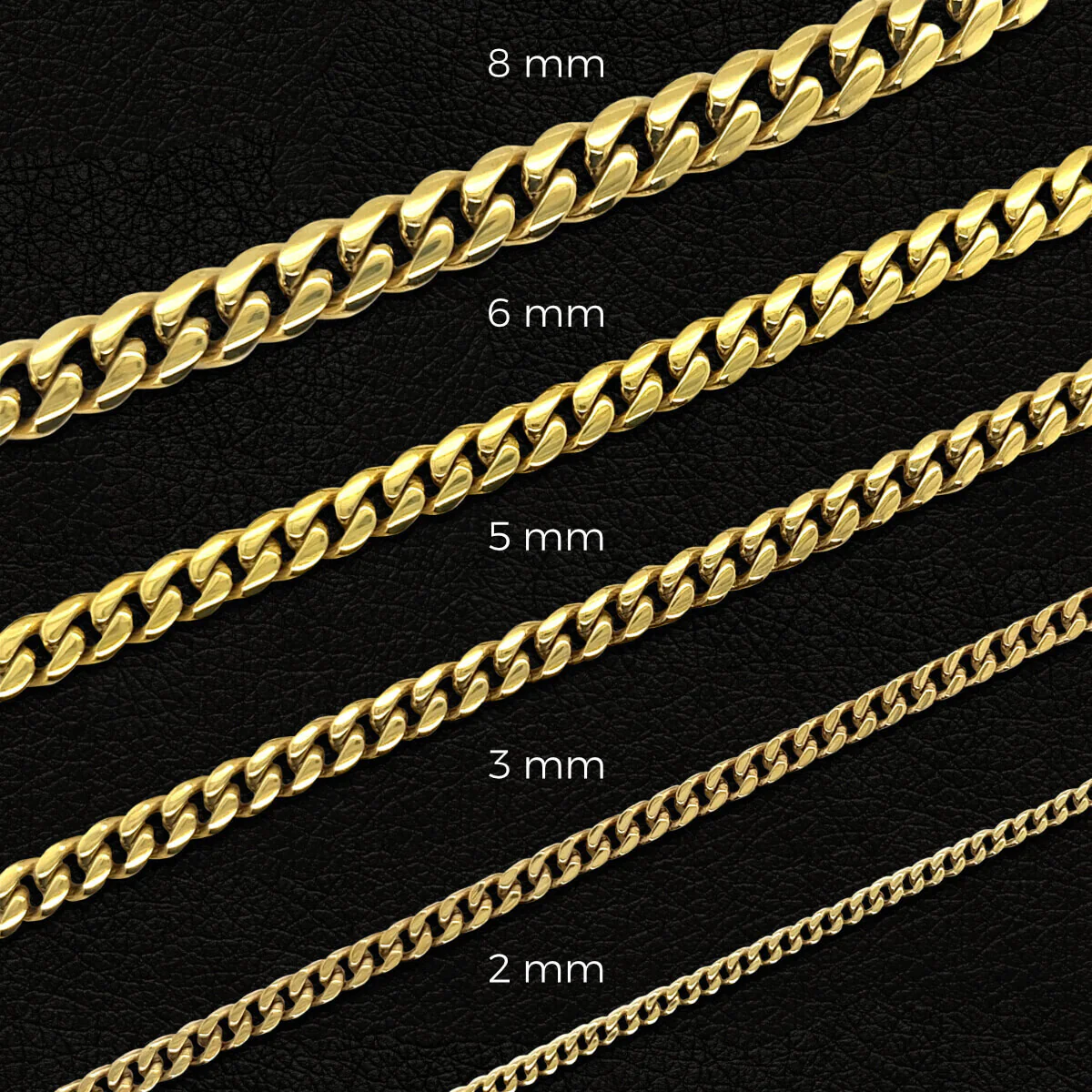 Diamond Cuban Chain in Yellow Gold - 8.5mm - Image 7