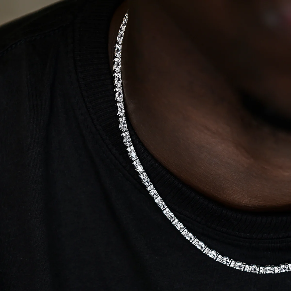 Diamond Mixed Oval Cut Tennis Chain + Bracelet Bundle - 3mm - Image 4