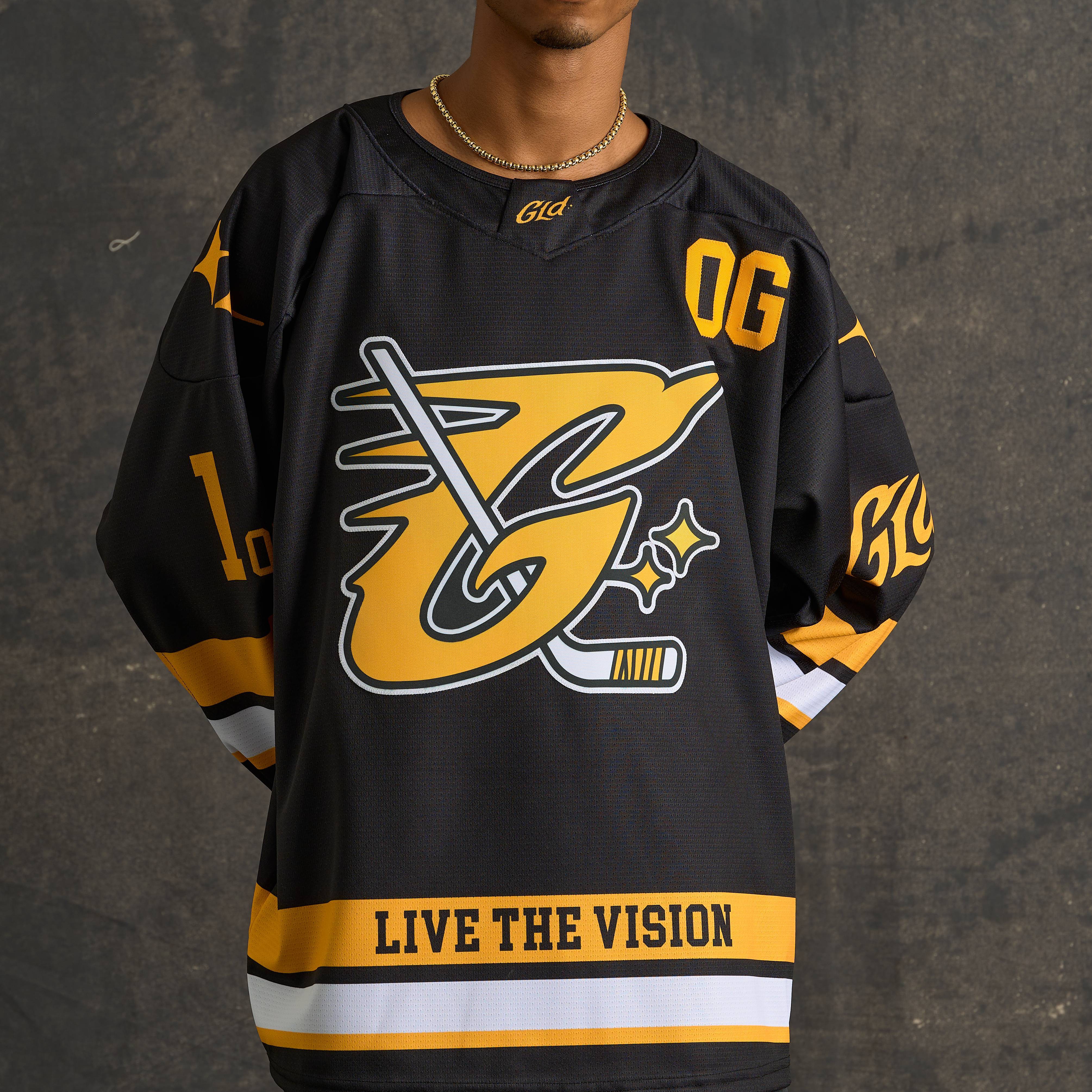 GLD Black and Yellow Hockey Jersey - Image 6