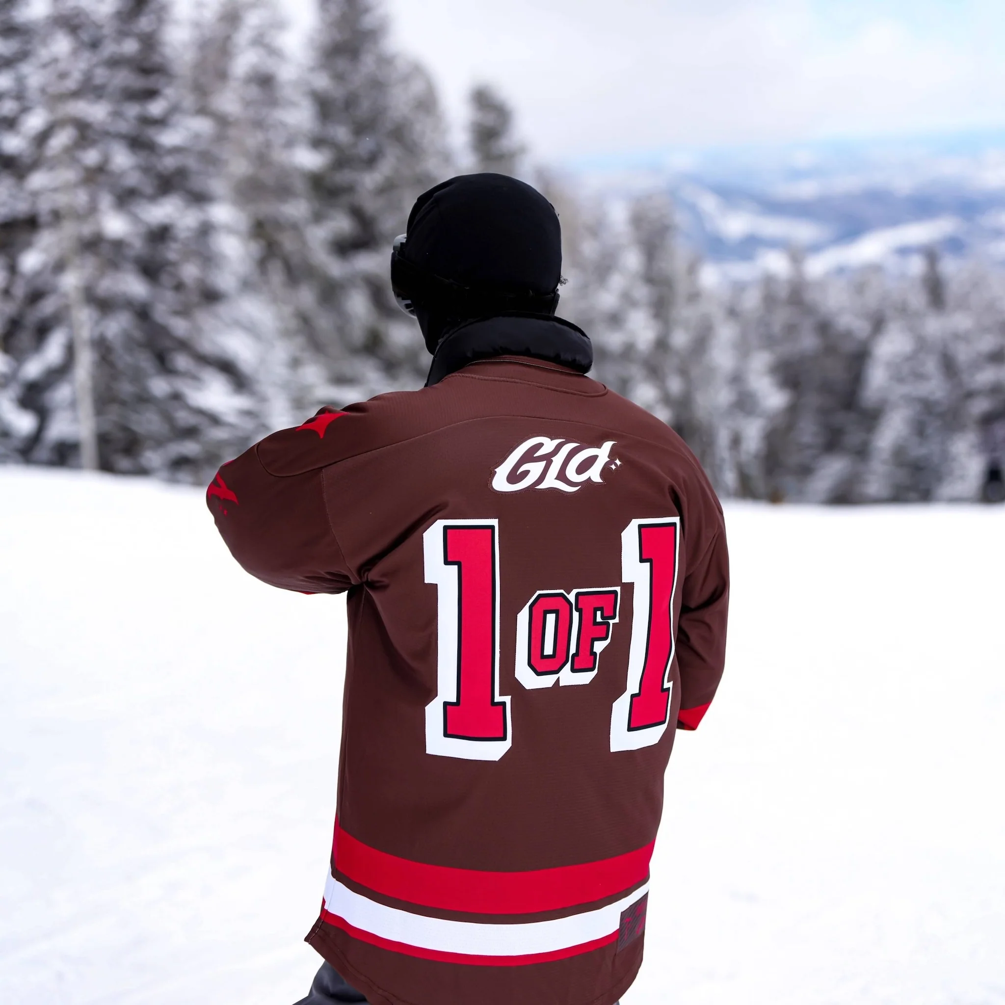 GLD Brown and Red Hockey Jersey - Image 3