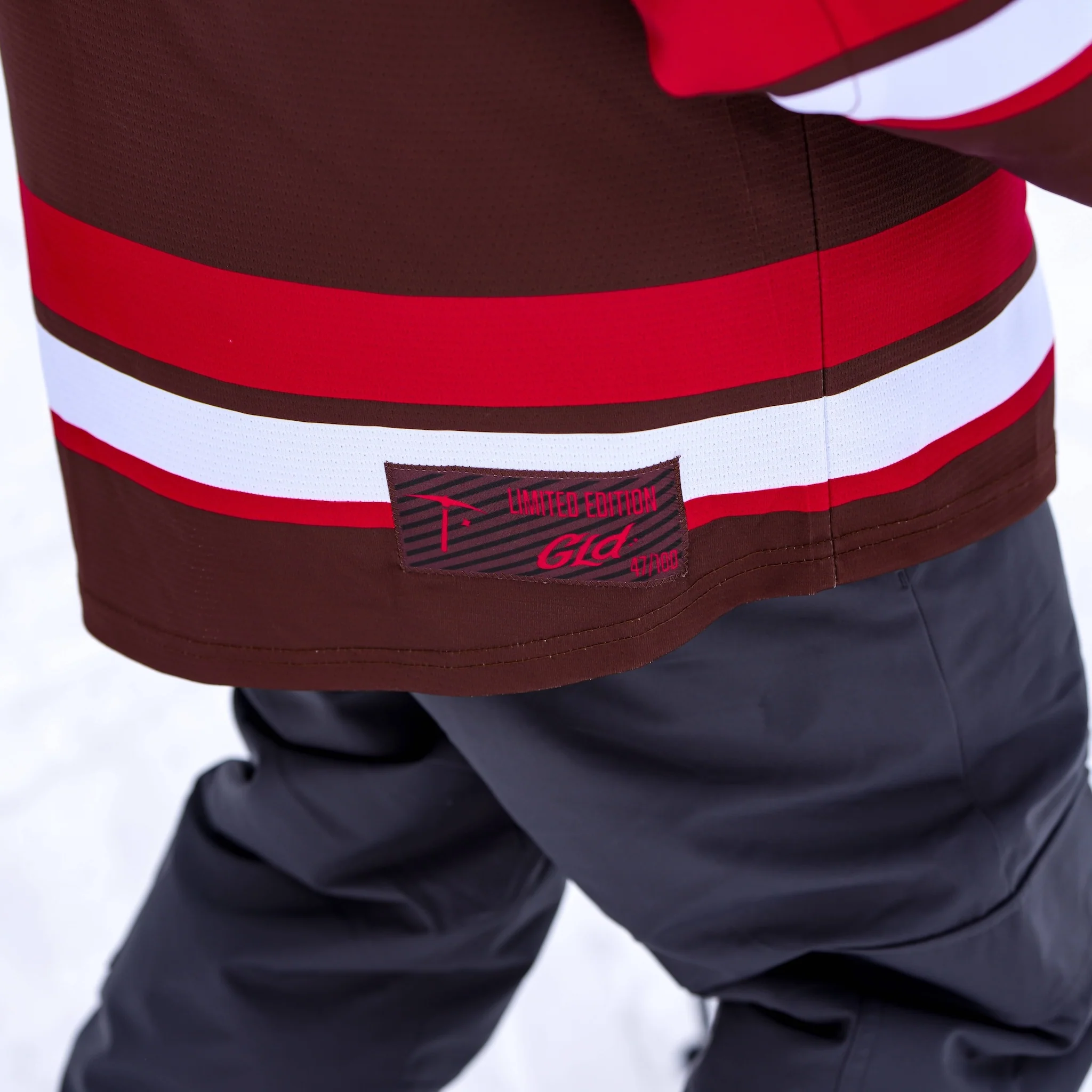 GLD Brown and Red Hockey Jersey - Image 5
