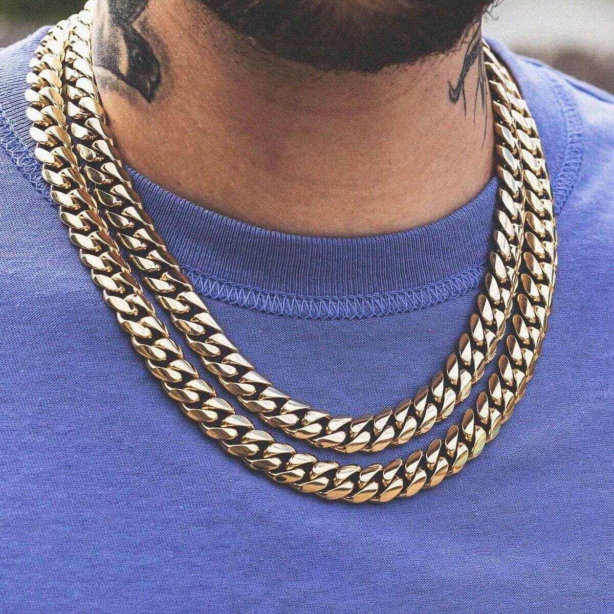GLD Signature Cuban in Yellow Gold- 12mm - Image 3