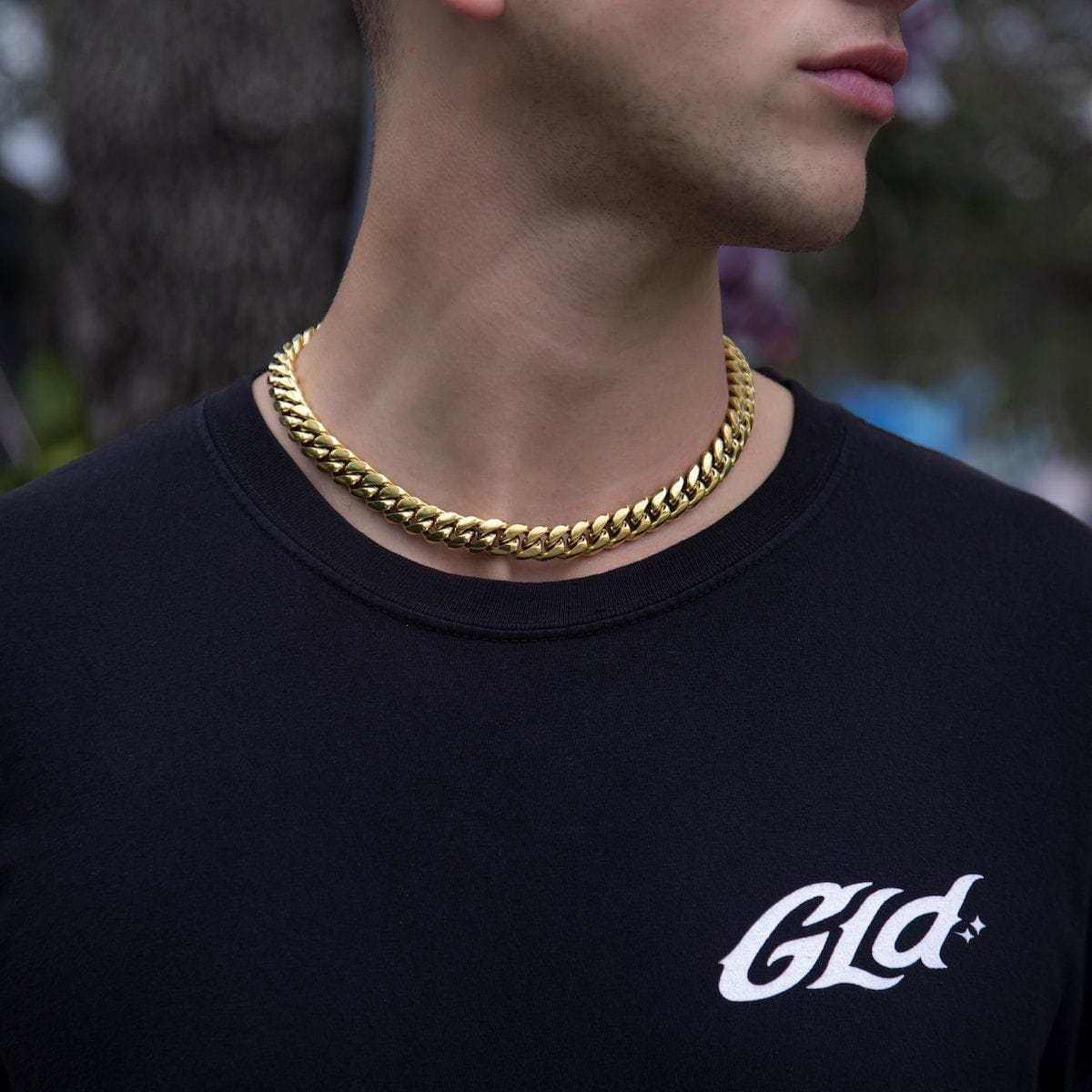 GLD Signature Cuban in Yellow Gold- 12mm - Image 4