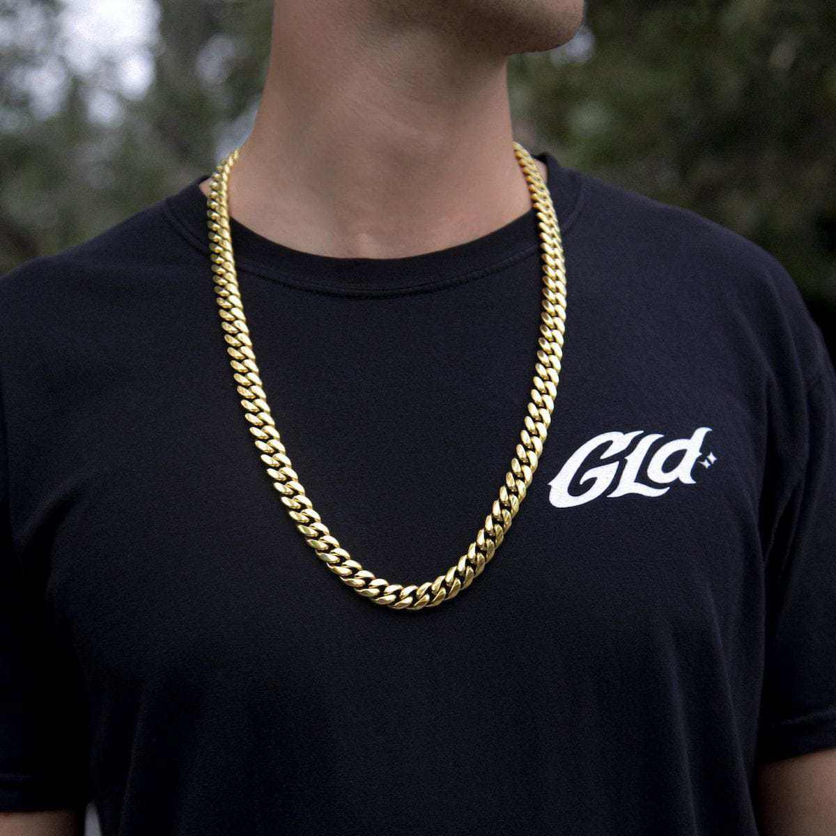 GLD Signature Cuban in Yellow Gold- 12mm - Image 6