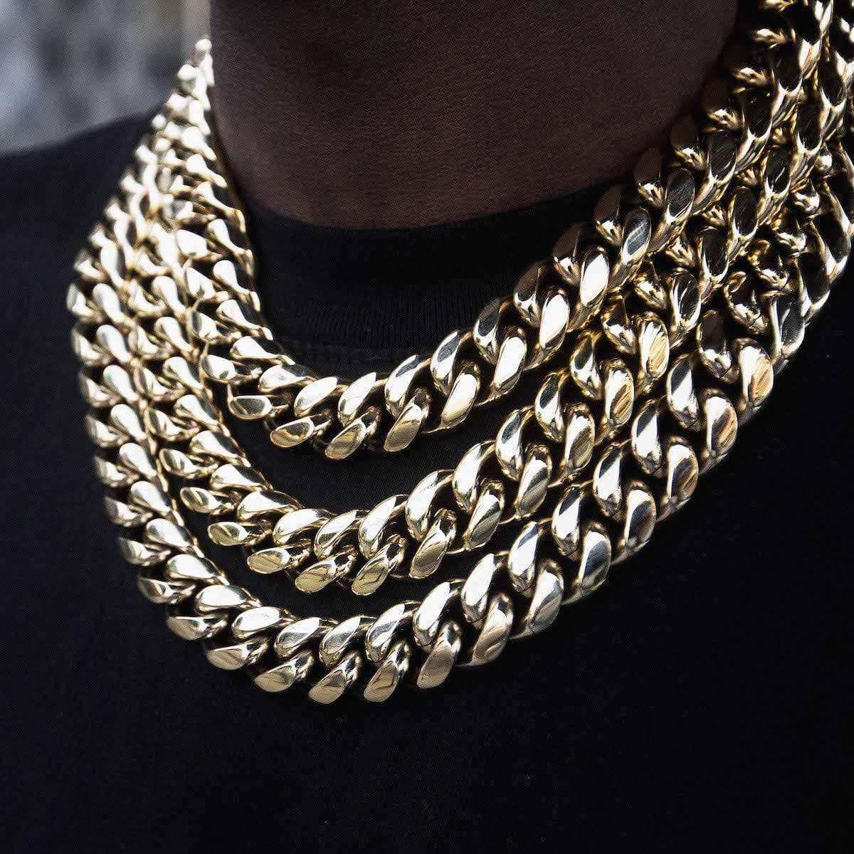 GLD Signature Cuban in Yellow Gold- 19mm - Image 5