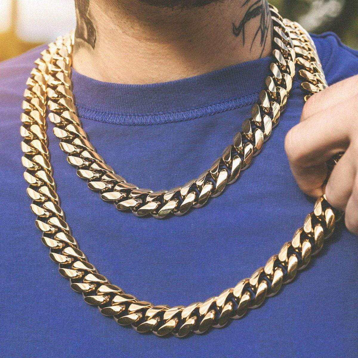 GLD Signature Cuban in Yellow Gold- 19mm - Image 6