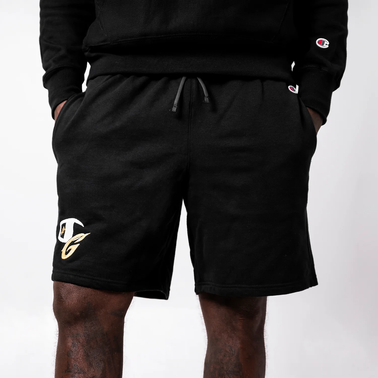 GLD X Champion Powerblend® Fleece Shorts - Image 3