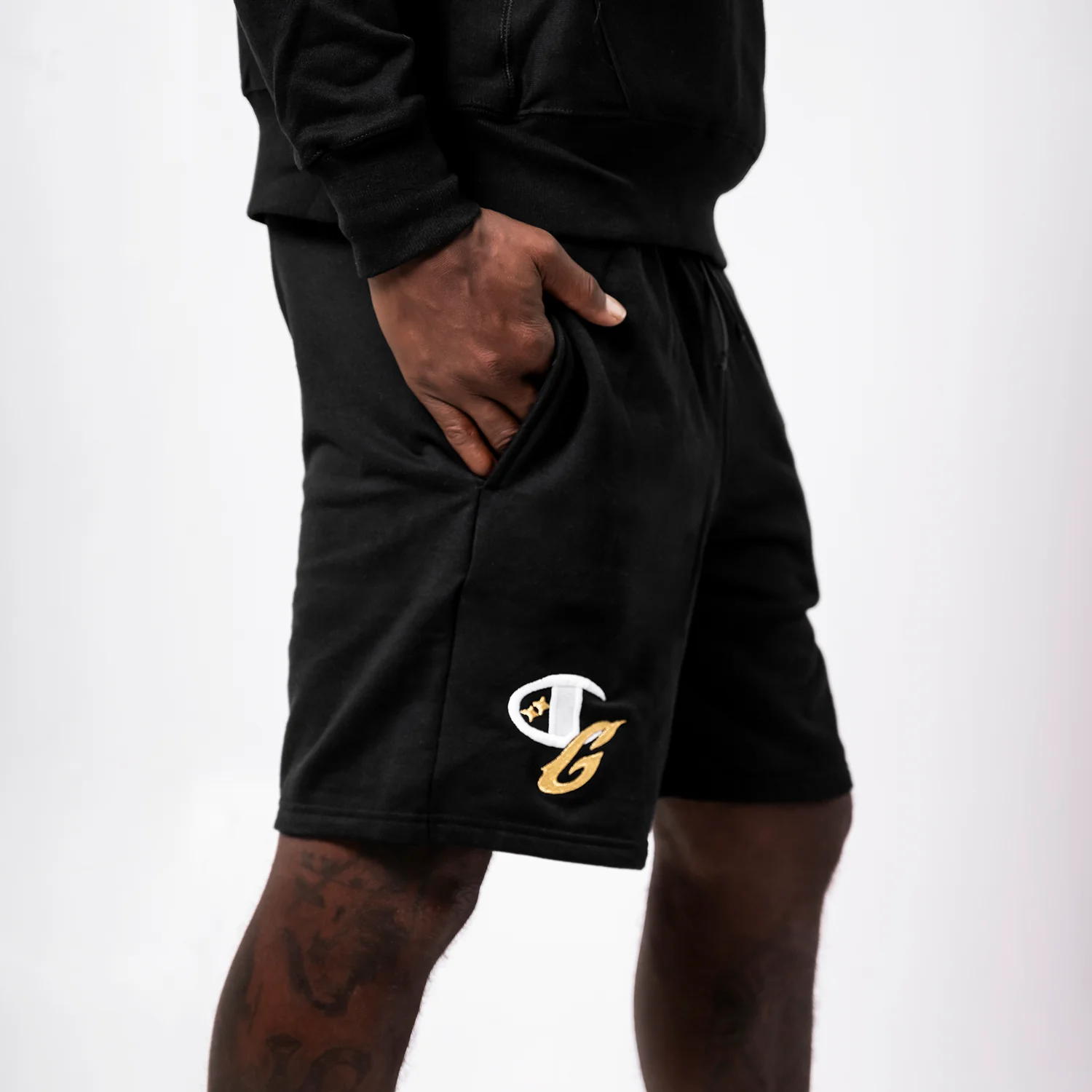 GLD X Champion Powerblend® Fleece Shorts - Image 4