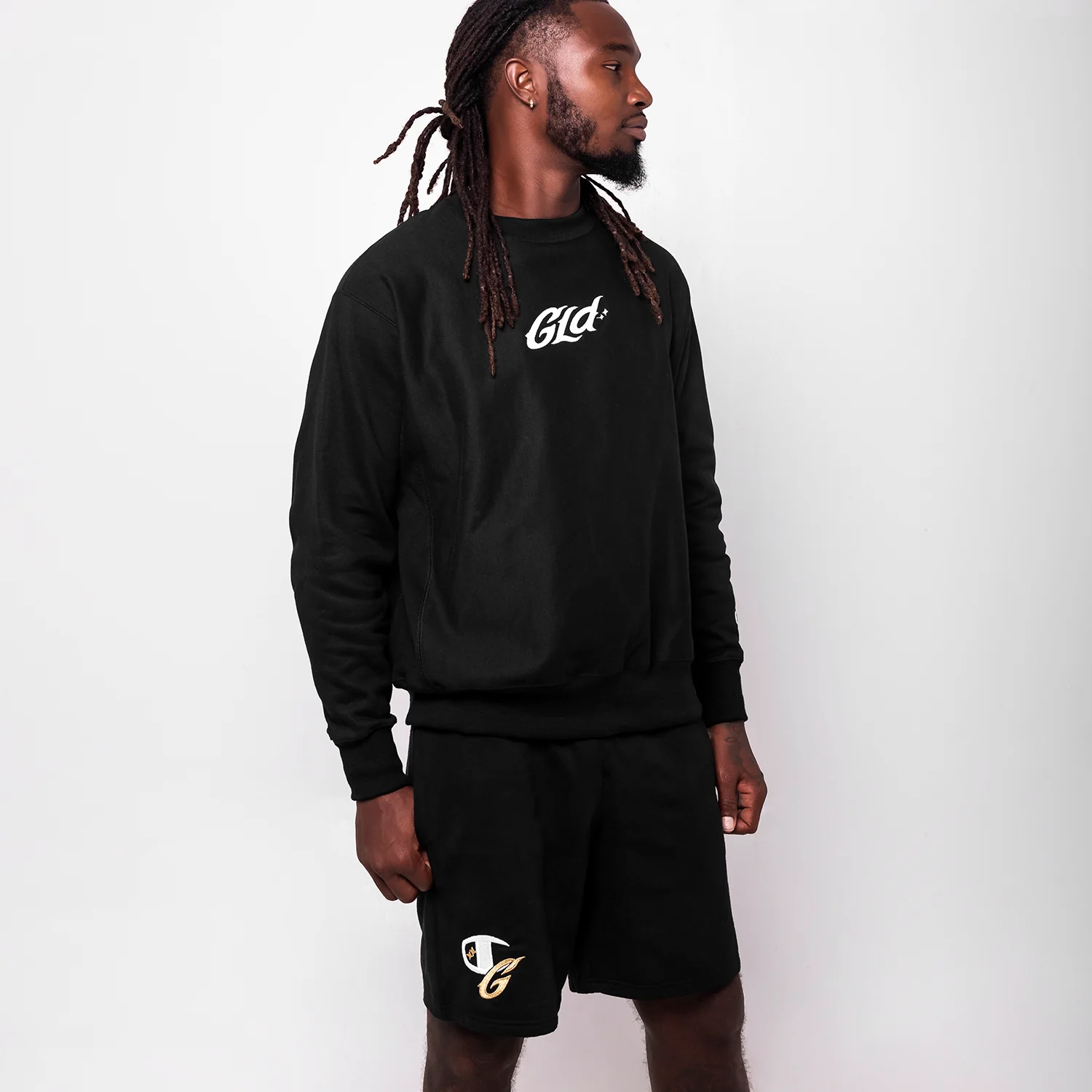 GLD X Champion Powerblend® Fleece Shorts - Image 6