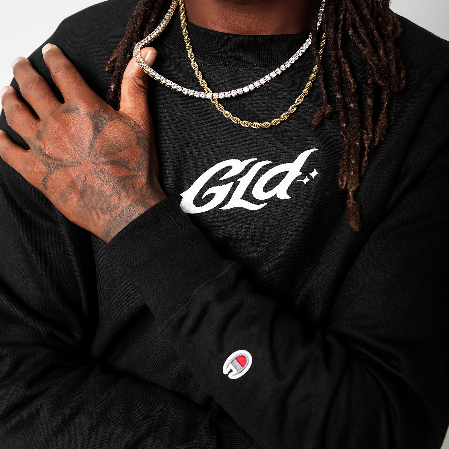 GLD X Champion Reverse Weave® Fleece Crew Neck - Image 3
