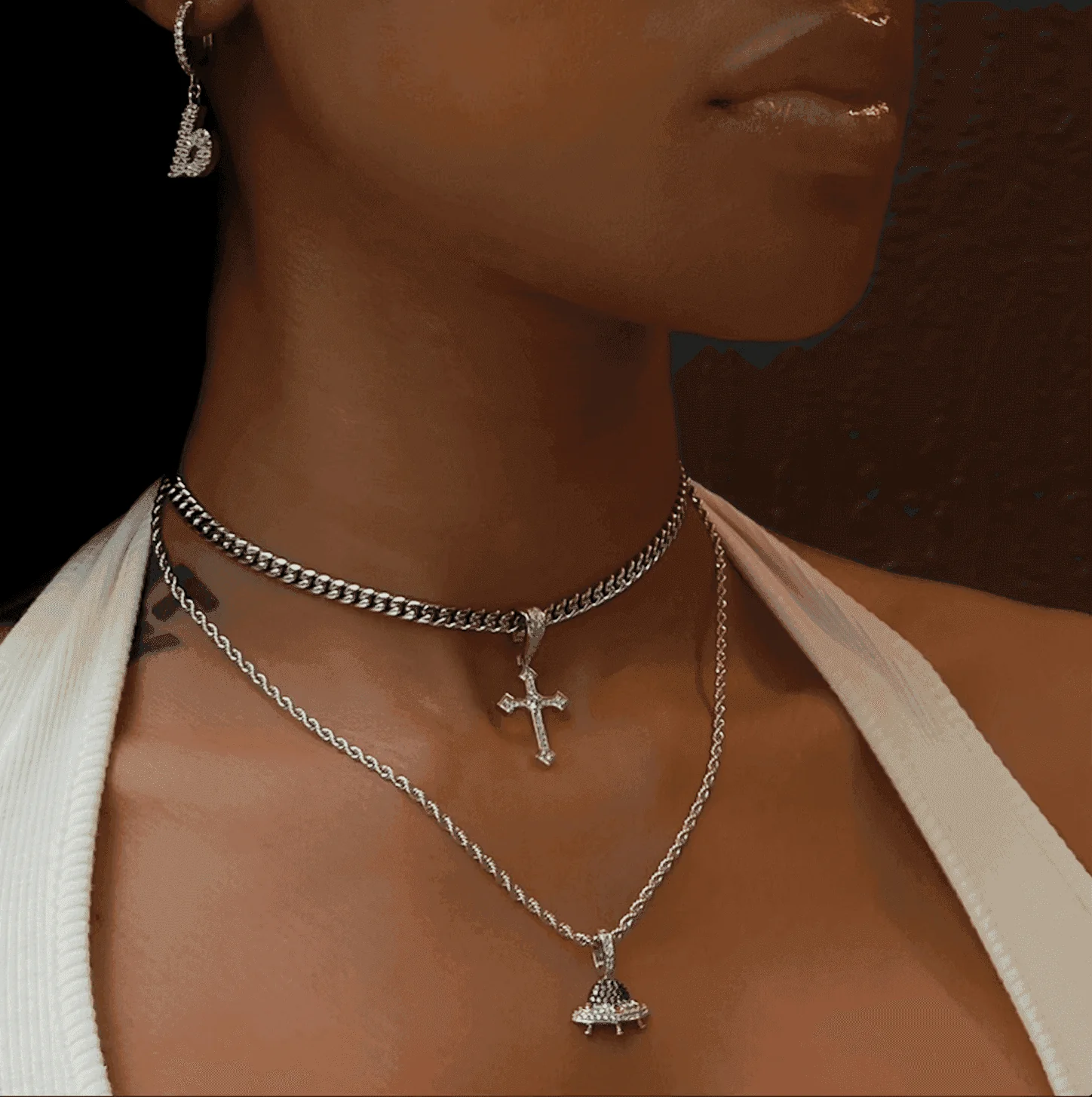 Choose 2 Chains + 2 Pendants - White Gold - Image 4