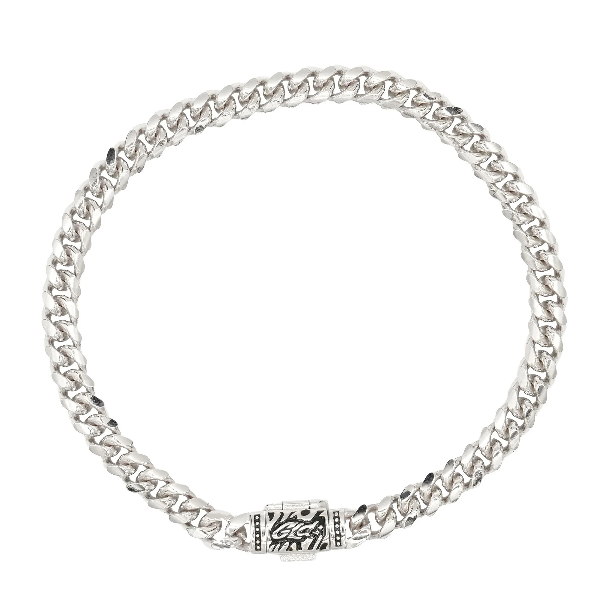 Miami Cuban Chain Bracelet in Sterling Silver - 5mm