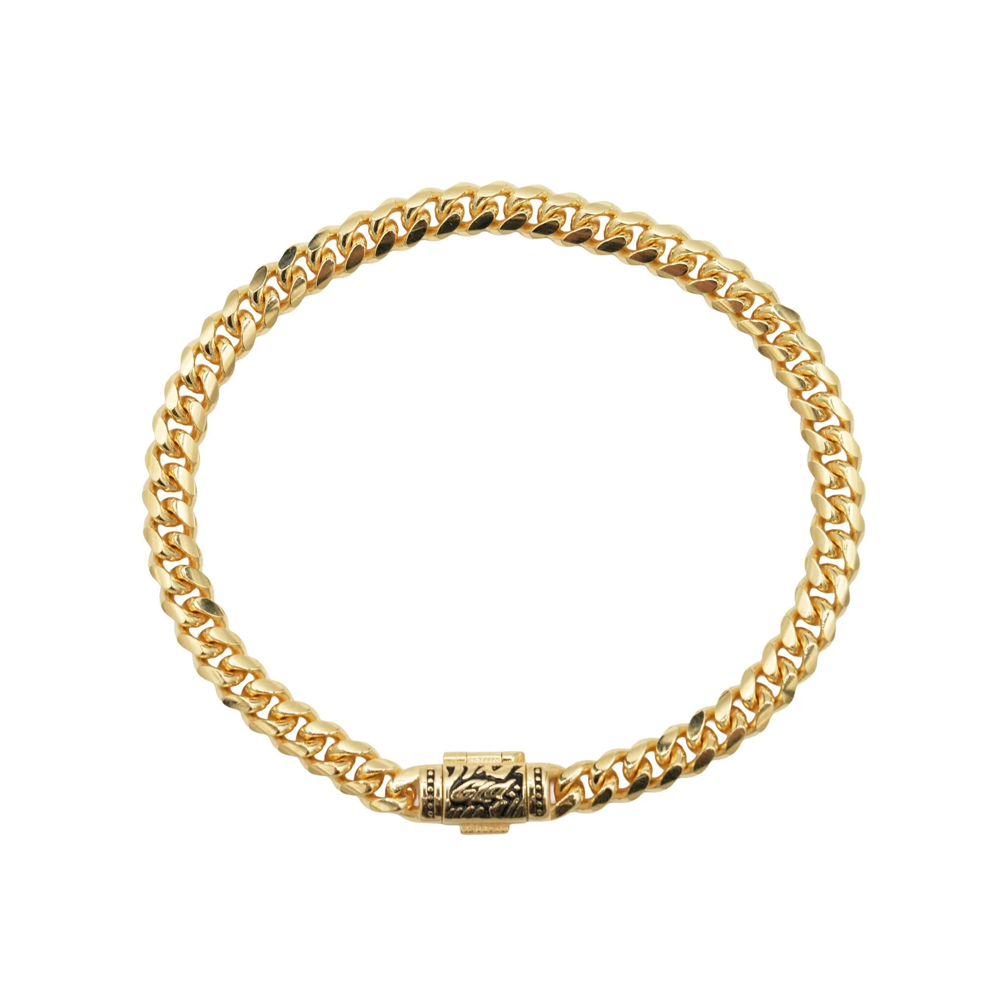 Miami Cuban Chain Bracelet in Yellow Gold Vermeil - 5mm