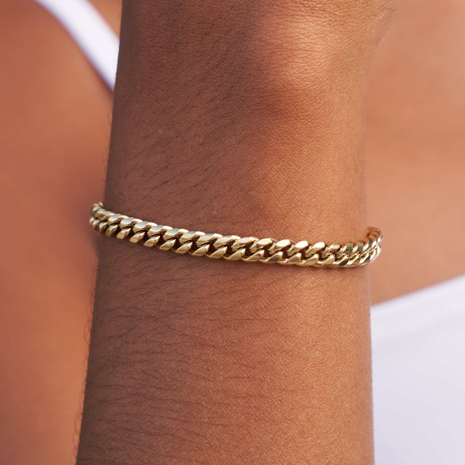 Miami Cuban Chain Bracelet in Yellow Gold Vermeil - 5mm - Image 2