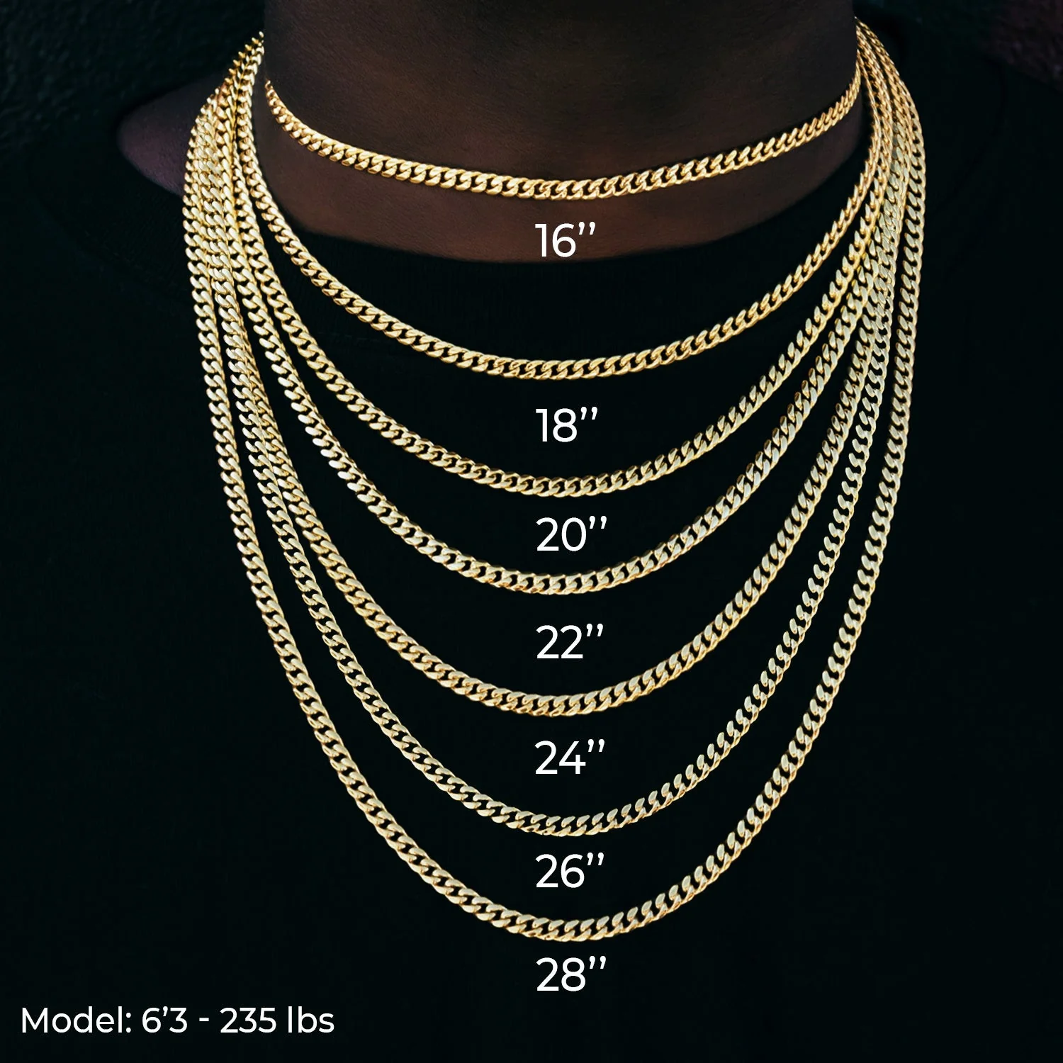Miami Cuban Chain in Yellow Gold Vermeil - 5mm - Image 4