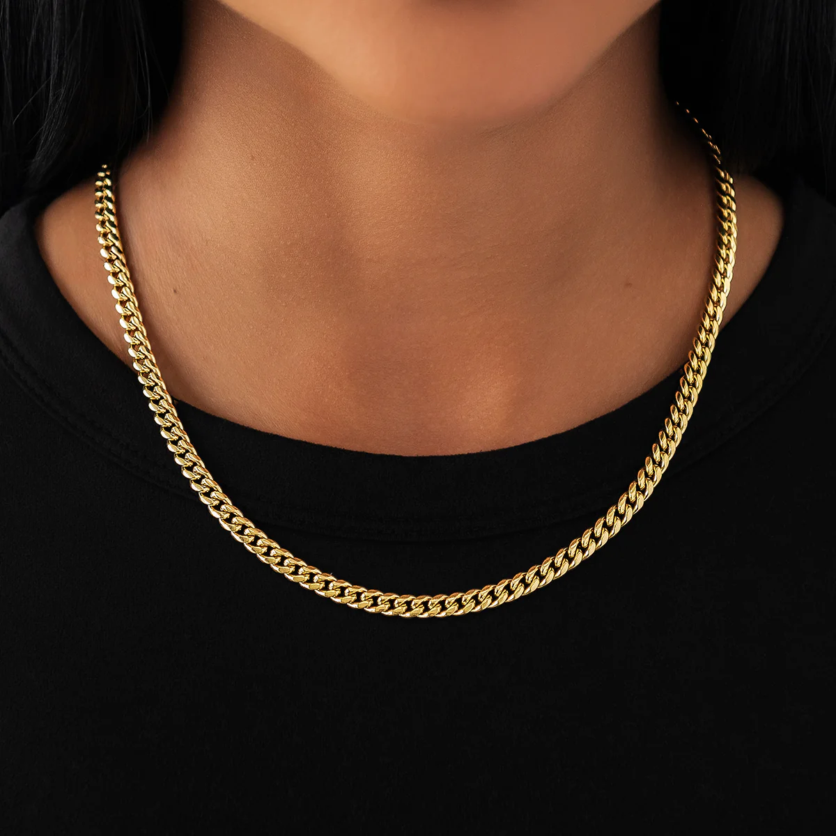 Miami Cuban Necklace in Yellow Gold Vermeil - 5mm - Image 3