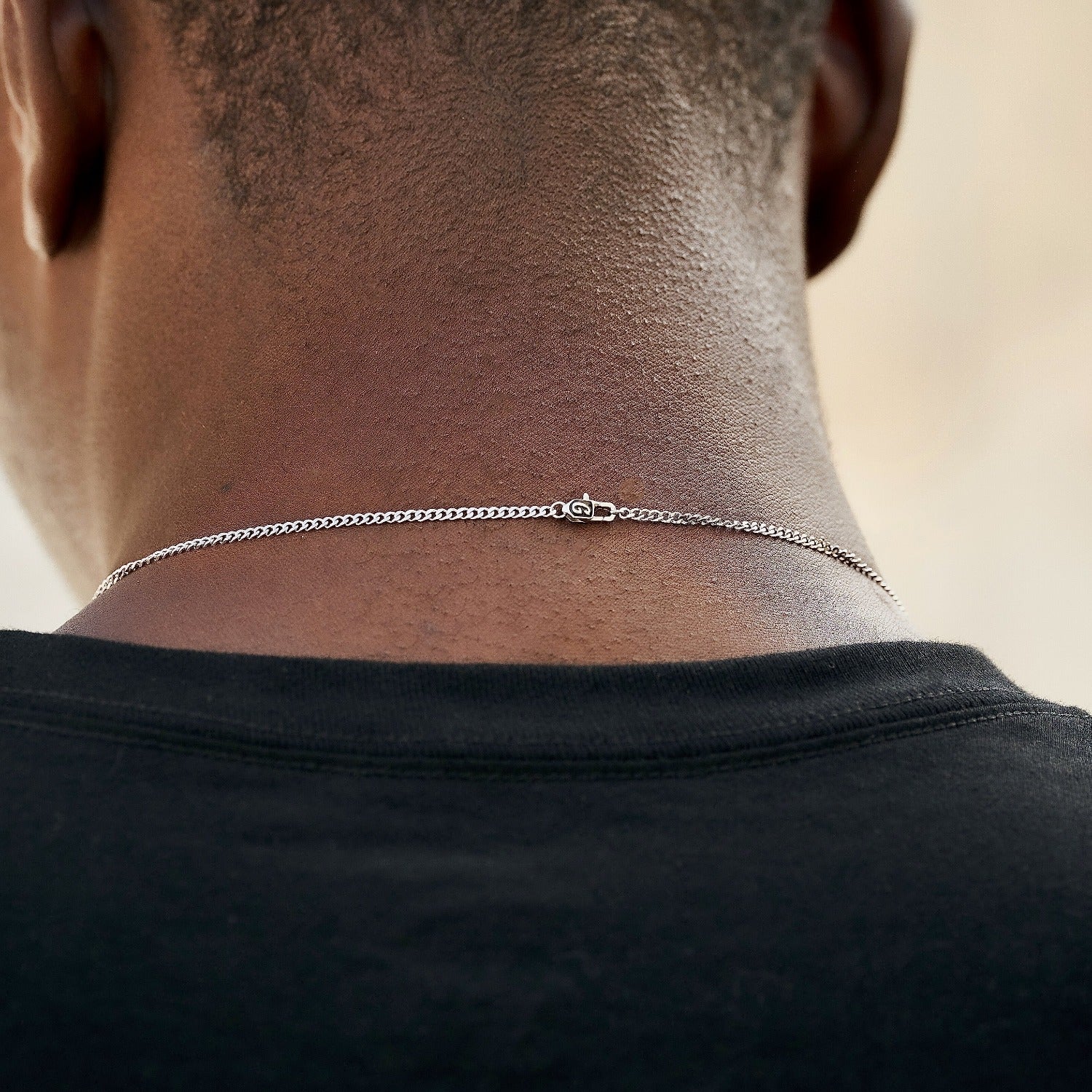 Micro Cuban Chain in White Gold - 2mm - Image 3
