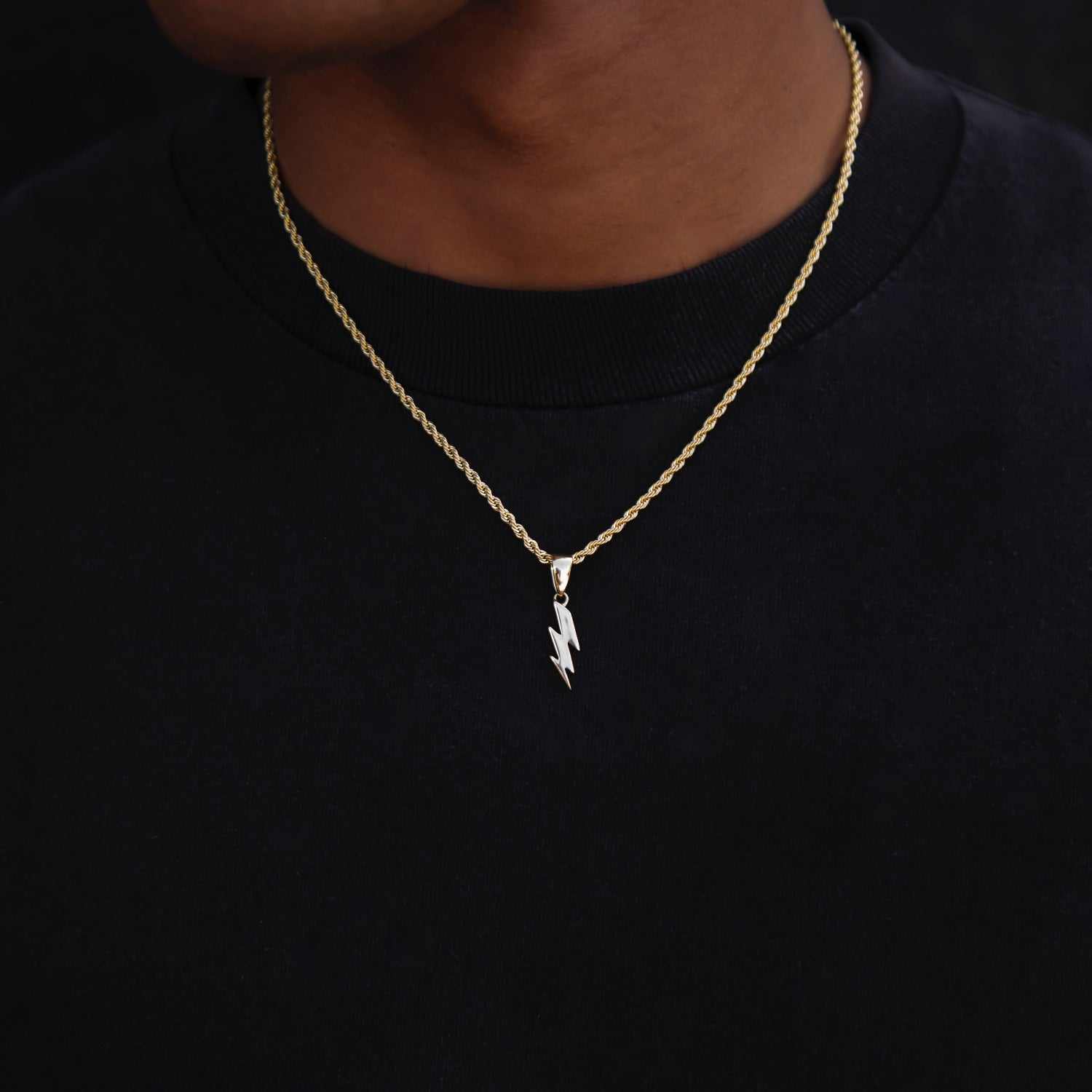 Micro Lightning Bolt Pendant - Image 3