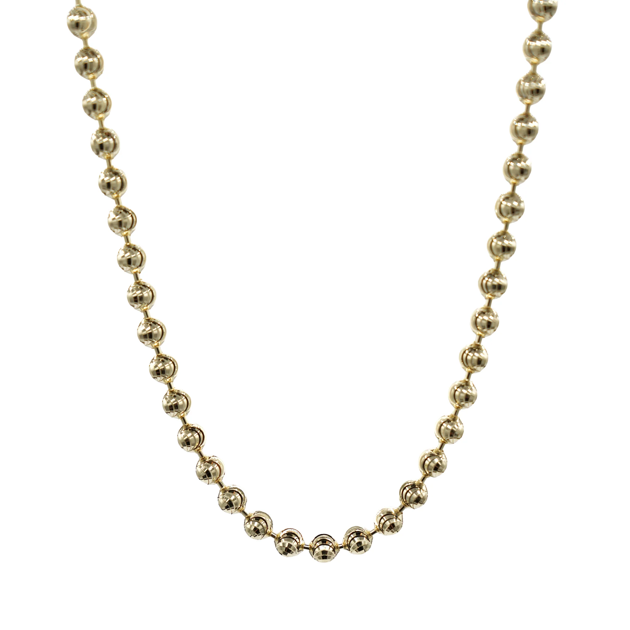 Moon Cut Ball Chain in Solid Gold - 4mm