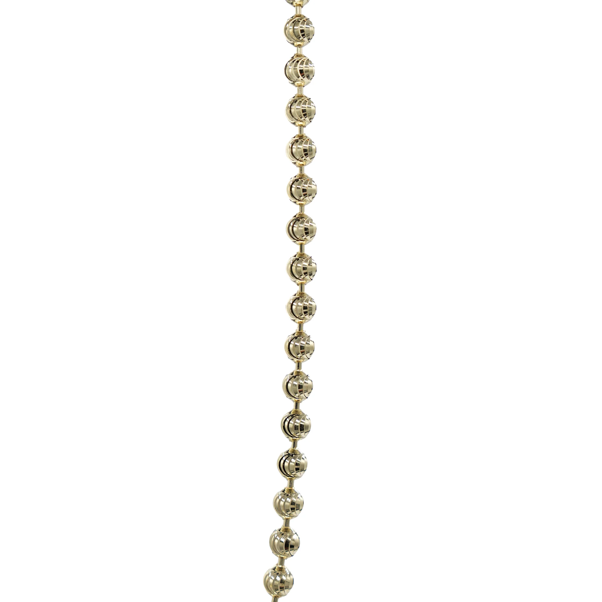 Moon Cut Ball Chain in Solid Gold - 4mm - Image 7