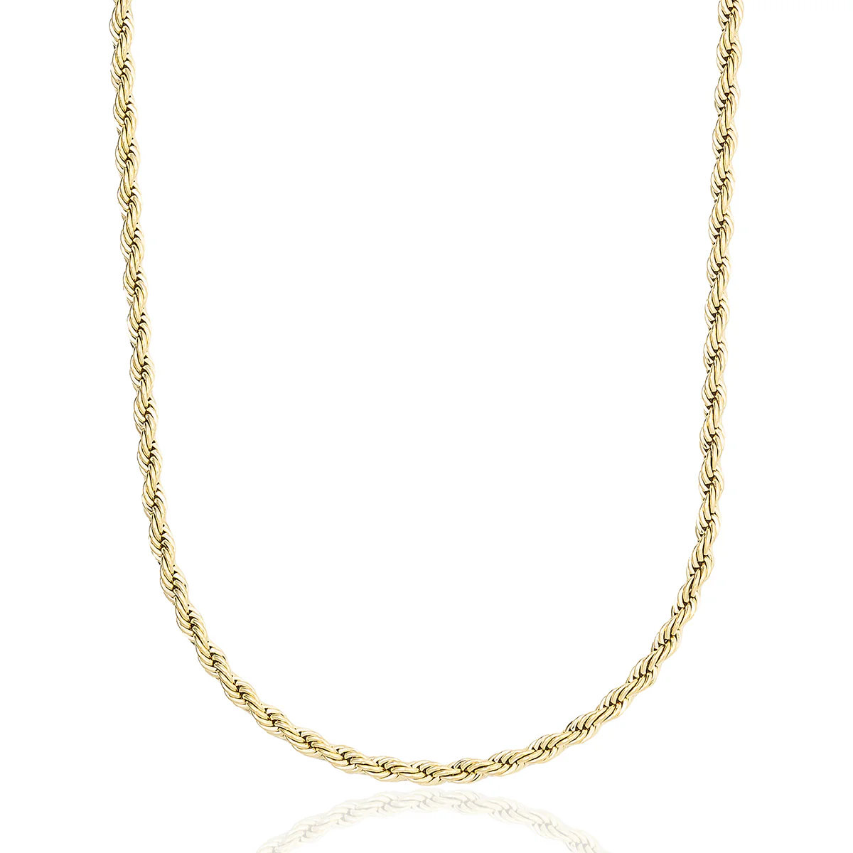 Rope Necklace in Yellow Gold - 4mm - Image 5