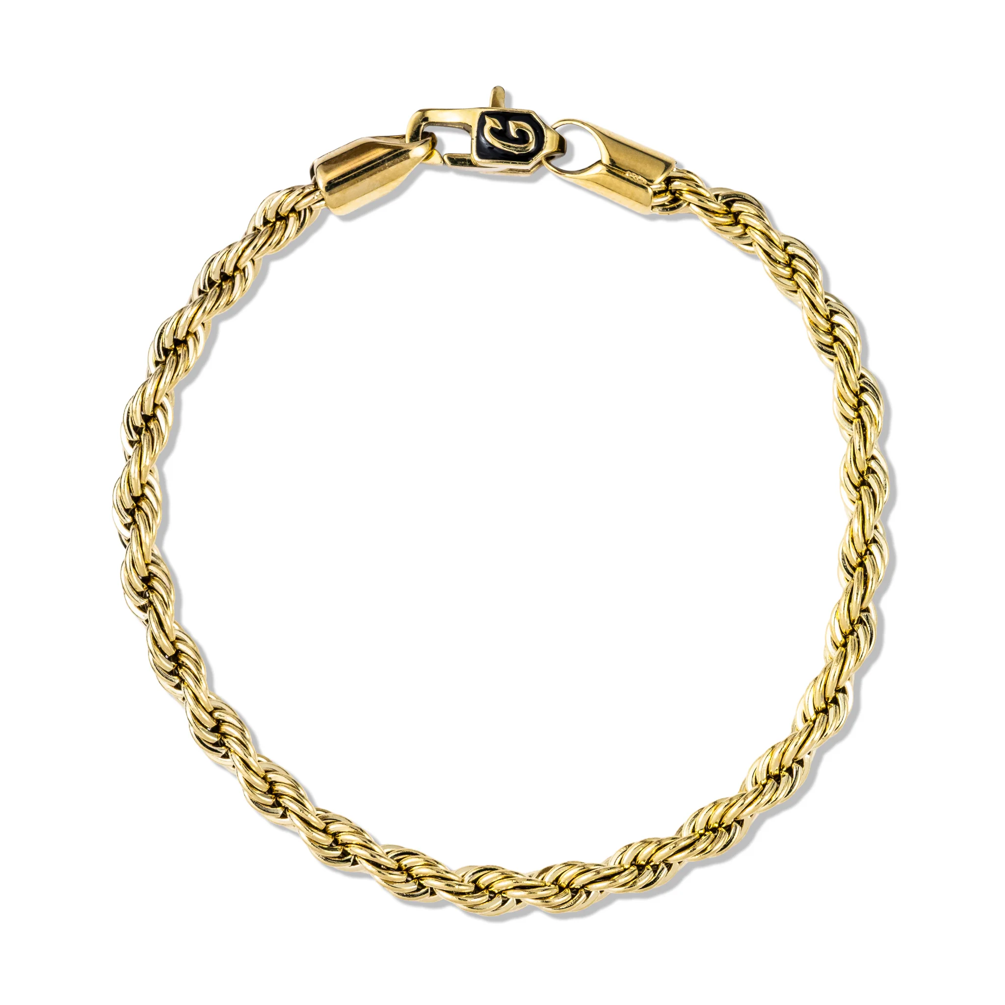 Rope Chain Bracelet in Yellow Gold Vermeil - 4mm