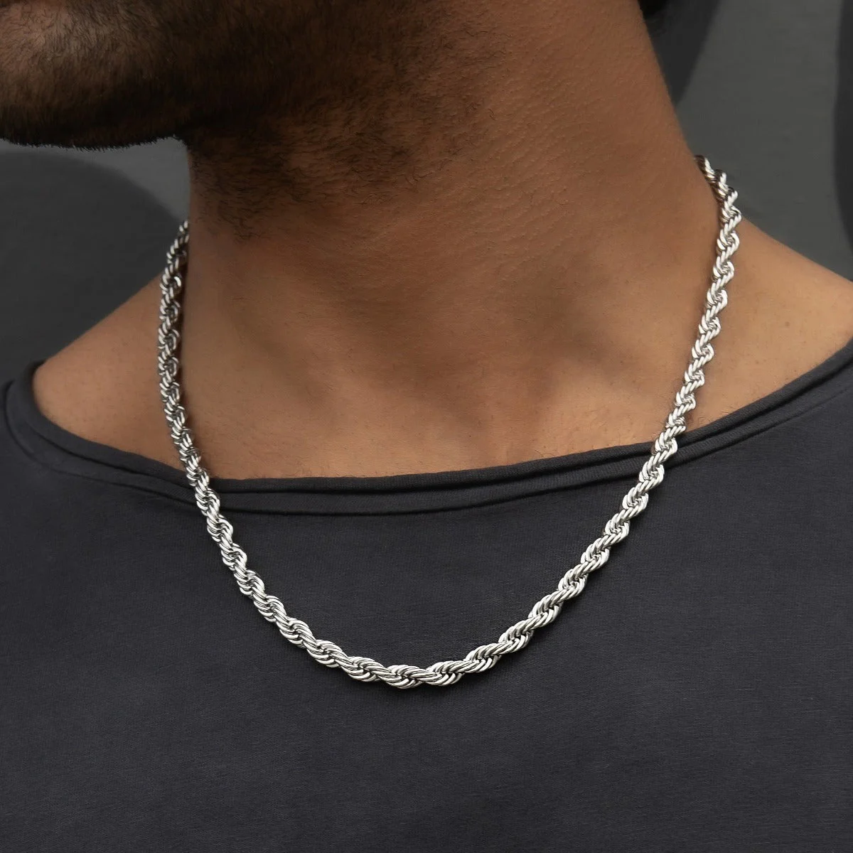 Rope Chain in Sterling Silver - 6mm - Image 2