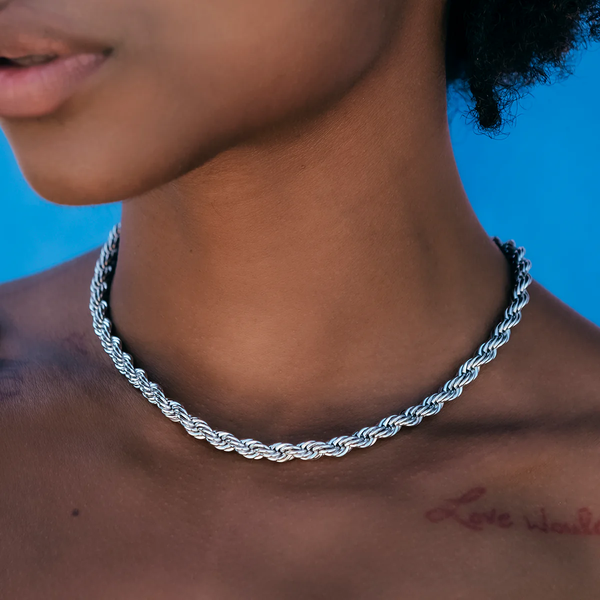 Rope Necklace in Sterling Silver - 6mm - Image 2