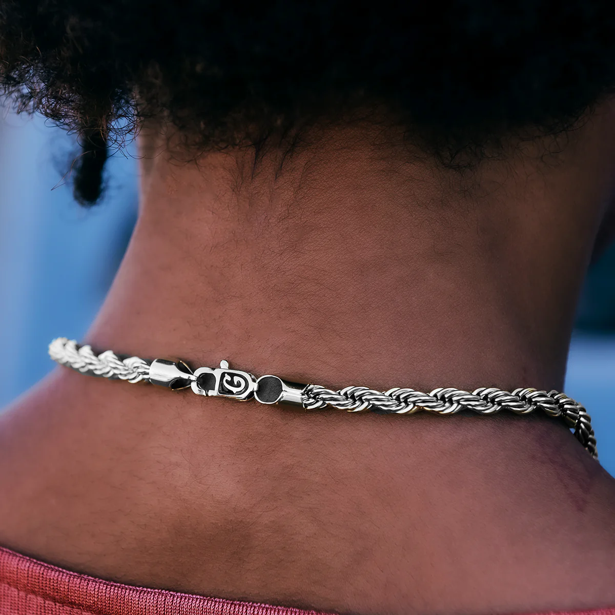 Rope Necklace in Sterling Silver - 6mm - Image 3