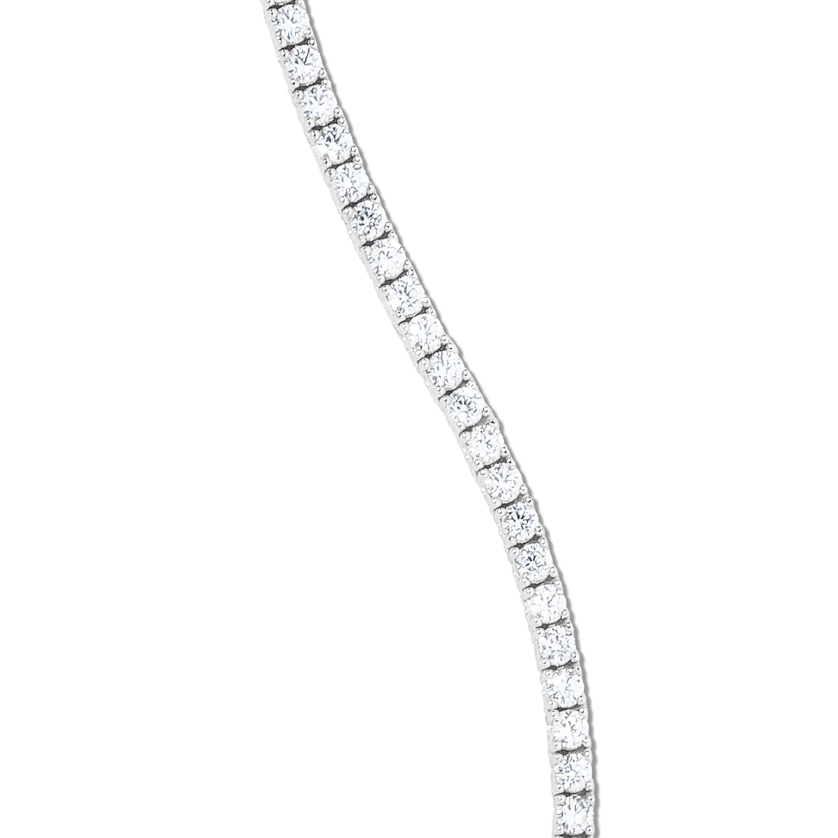 Diamond Tennis Chain in White Gold- 3mm - Image 6