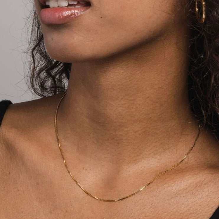 Solid Gold Box Chain 1.5mm - Image 3