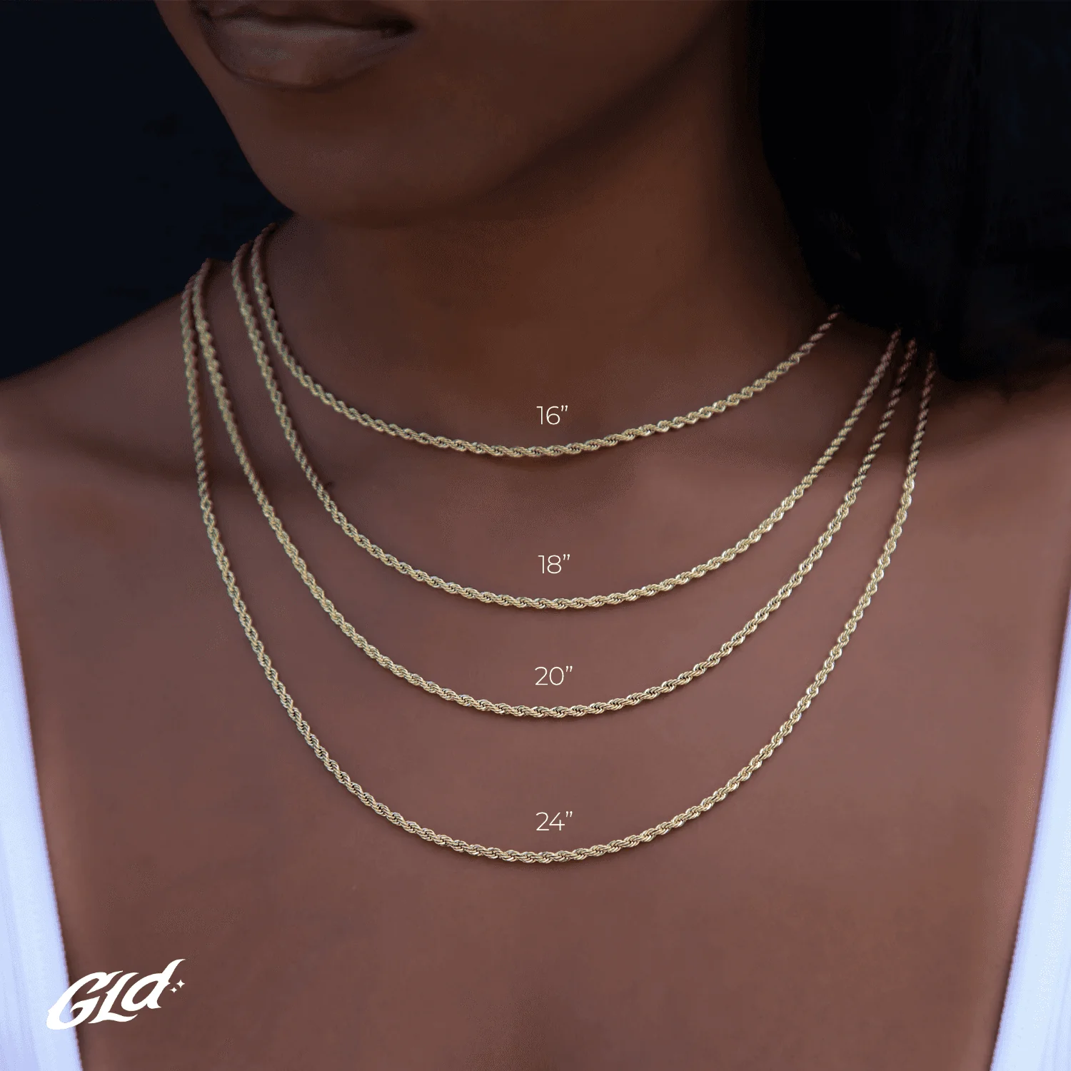 10k Solid Gold Micro Herringbone Chain (2.5mm) - Image 4