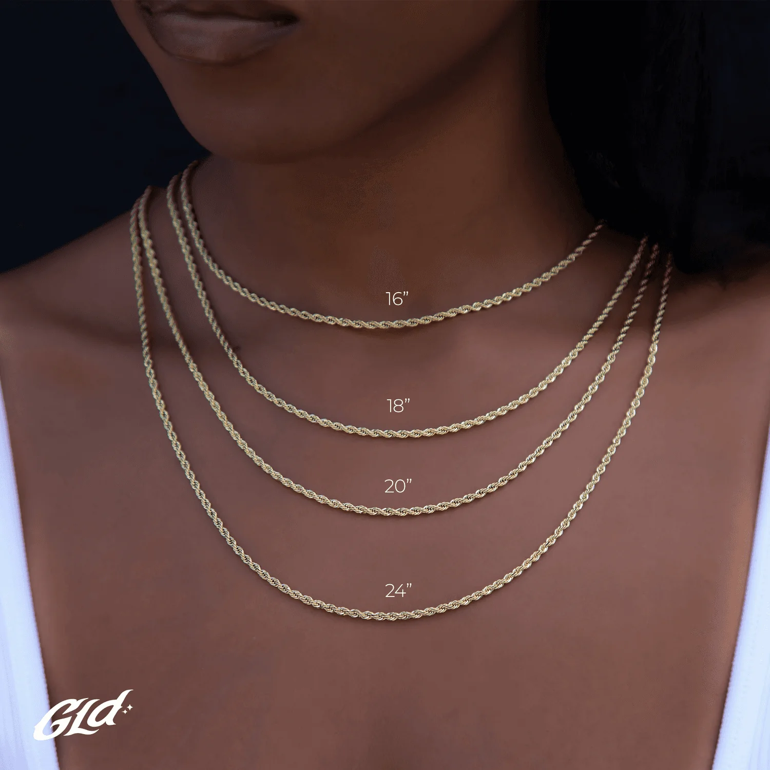 Solid Gold Rope Chain (2mm) - Image 4