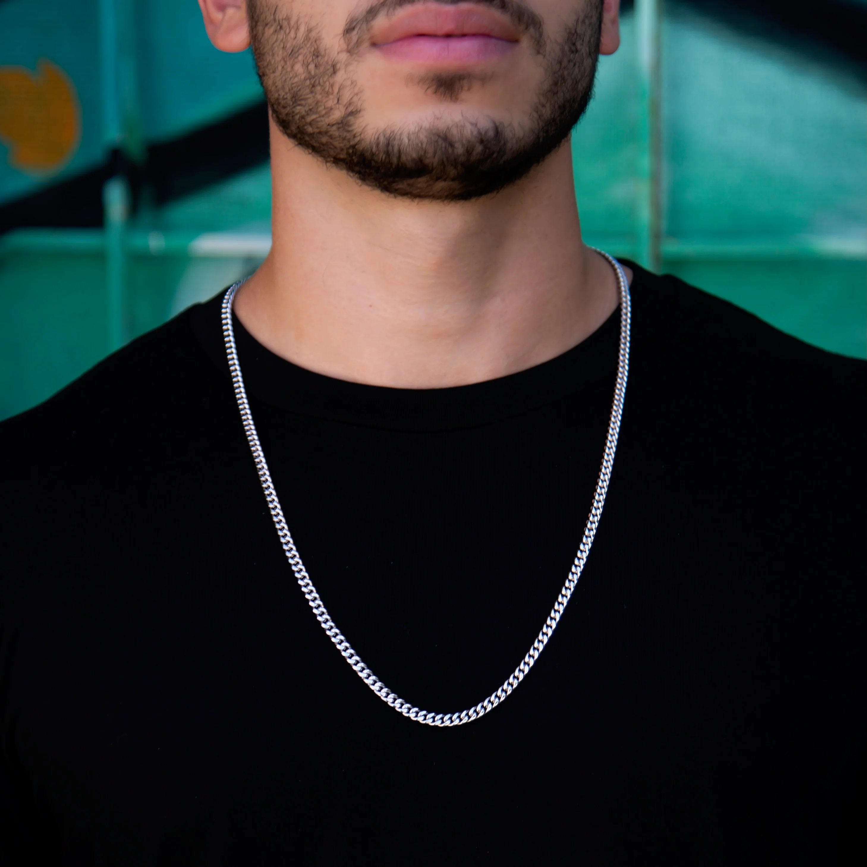 Solid White Gold Miami Cuban Link Chain (5mm) - Image 3
