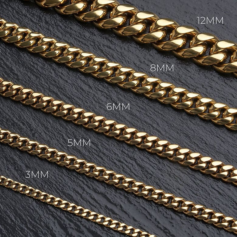 Solid White Gold Miami Cuban Link Chain (5mm) - Image 6