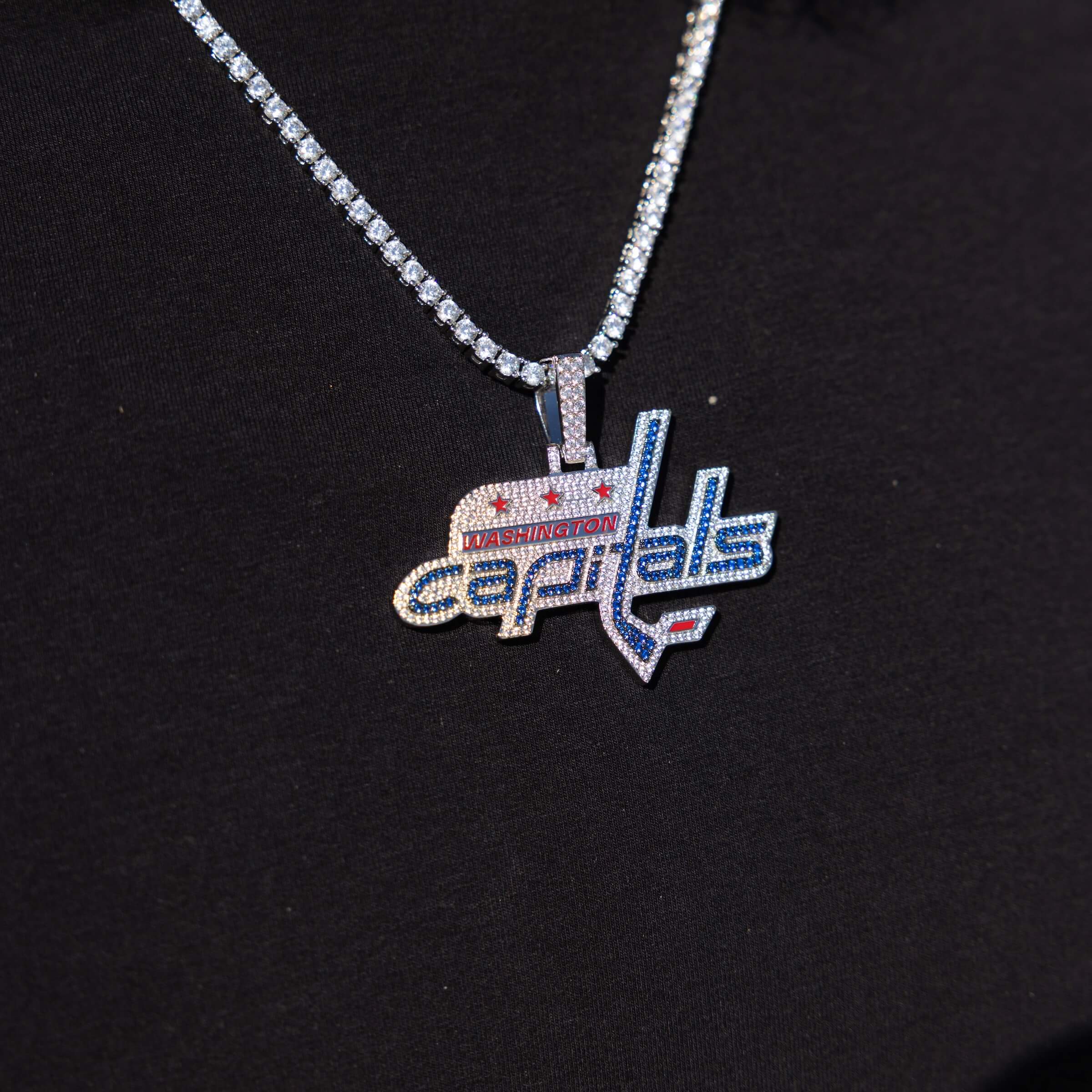 Washington Capitals Official NHL Logo Pendant in White Gold - Image 4